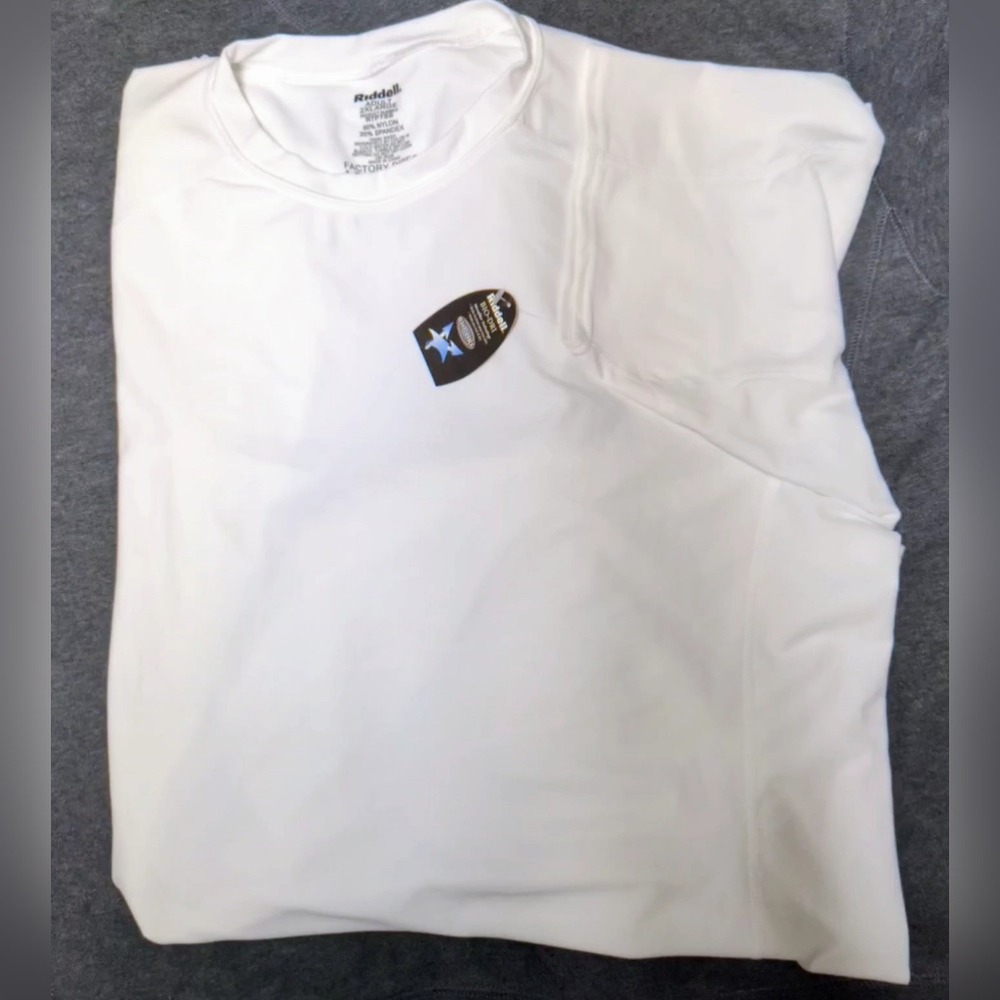 Riddell 2XL Bio-Dri White Short Sleeve Shirt